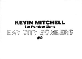 1990 Bay City Bombers (unlicensed) #2 Kevin Mitchell Back