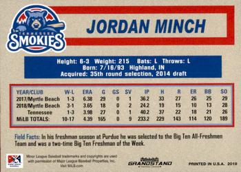 2019 Grandstand Tennessee Smokies #NNO Jordan Minch Back