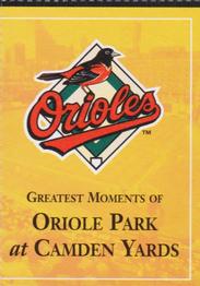 2002 Baltimore Orioles Greatest Moments of Oriole Park at Camden Yards #1 Checklist Front