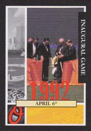 2002 Baltimore Orioles Greatest Moments of Oriole Park at Camden Yards #3 Inaugural Game Front