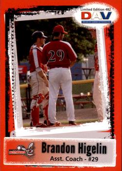 2011 DAV Minor / Independent / Summer Leagues #482 Brandon Higelin Front