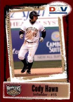 2011 DAV Minor / Independent / Summer Leagues #512 Cody Hawn Front