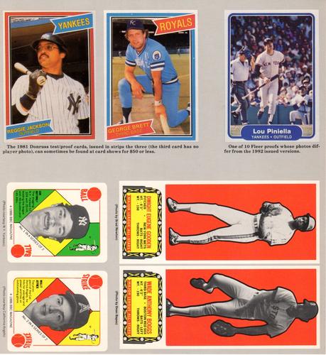 1986 Baseball Cards Magazine Repli-cards - Panels #1/2/NNO Reggie Jackson / George Brett / Lou Piniella / Dwight Gooden / Wade Boggs / Don Mattingly / Wally Joyner Front