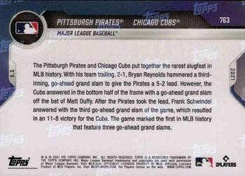 2021 Topps Now #763 Pittsburgh Pirates / Chicago Cubs Back