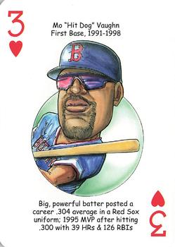 2009 Hero Decks Boston Red Sox Baseball Heroes Playing Cards #3♥ Mo 