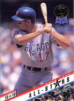 1993 Leaf - Gold Leaf All-Stars Update #10 Mark Grace / Paul Molitor Front