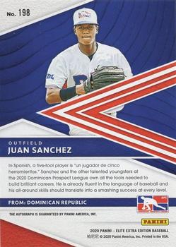 2020 Panini Elite Extra Edition - Signatures #198 Juan Sanchez Back