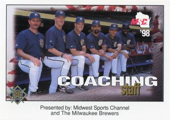 1998 Milwaukee Brewers Police - Midwest Sports Channel #NNO Coaching Staff Front
