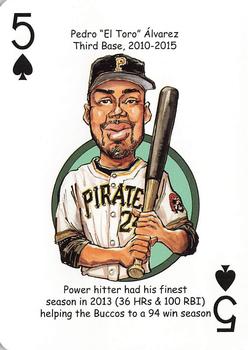2020 Hero Decks Pittsburgh Pirates Baseball Heroes Playing Cards #5♠ Pedro Alvarez Front