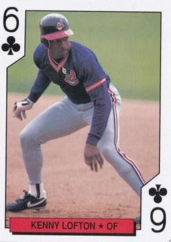 1992 Kahn's Cleveland Indians Playing Cards #6♣ Kenny Lofton Front