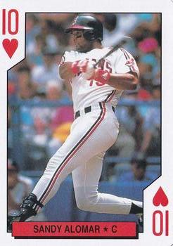 1992 Kahn's Cleveland Indians Playing Cards #10♥ Sandy Alomar Jr. Front