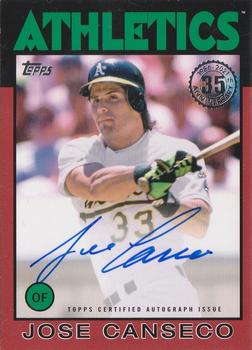 2021 Topps - 1986 Topps Baseball 35th Anniversary Autographs Red #86A-JC Jose Canseco Front