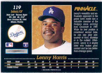 1993 Pinnacle #119 Lenny Harris Back