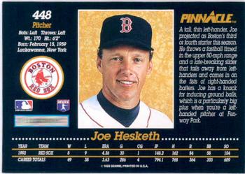 1993 Pinnacle #448 Joe Hesketh Back
