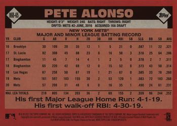 2021 Topps - 1986 Topps Baseball 35th Anniversary (Series One) #86B-65 Pete Alonso Back