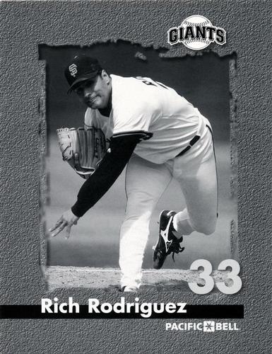 1998-99 Pacific Bell San Francisco Giants  #NNO Rich Rodriguez Front