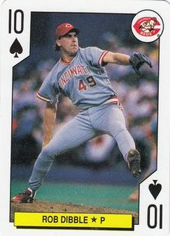 1991 International Playing Card Co. Major League All-Stars Playing Cards #10♠ Rob Dibble Front