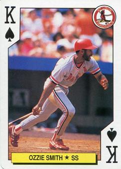 1991 International Playing Card Co. Major League All-Stars Playing Cards #K♠ Ozzie Smith Front