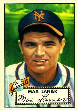 1952 Topps #101 Max Lanier Front