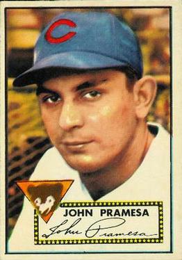 1952 Topps #105 John Pramesa Front