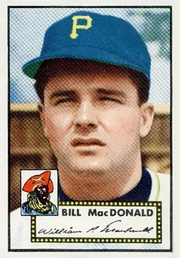 1952 Topps #138 Bill Macdonald Front