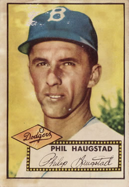 1952 Topps #198 Phil Haugstad Front