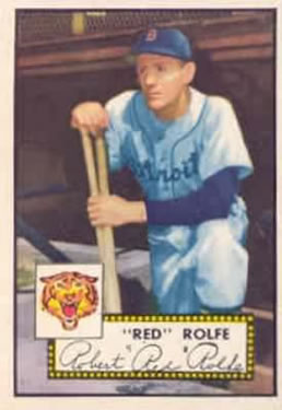 1952 Topps #296 Red Rolfe Front