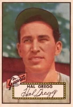 1952 Topps #318 Hal Gregg Front