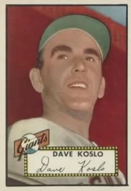1952 Topps #336 Dave Koslo Front