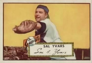 1952 Topps #338 Sal Yvars Front