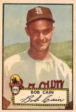 1952 Topps #349 Bob Cain Front