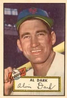 1952 Topps #351 Al Dark Front