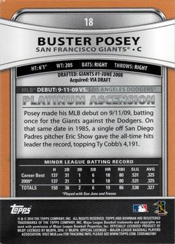 2010 Bowman Platinum #18 Buster Posey  Back