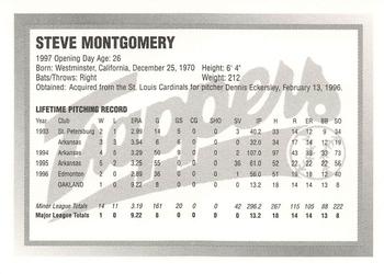 1997 Edmonton Trappers #NNO Steve Montgomery Back