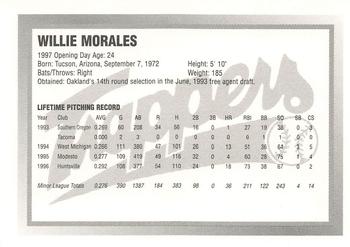 1997 Edmonton Trappers #NNO Willie Morales Back
