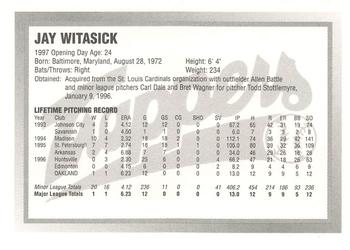1997 Edmonton Trappers #NNO Jay Witasick Back