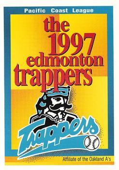 1997 Edmonton Trappers #NNO Checklist Front