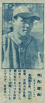 1948-49 Shonen Club Bromides (JBR 77) #NNO Michinori Tsubouchi Front
