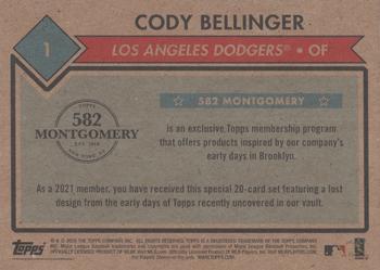 2020-21 Topps 582 Montgomery Club Set 1 #1 Cody Bellinger Back