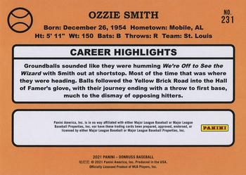 2021 Donruss - Career Stat Line #231 Ozzie Smith Back