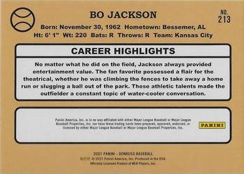 2021 Donruss - Season Stat Line #213 Bo Jackson Back