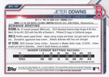 2021 Bowman 1st Edition #BFE-107 Jeter Downs Back