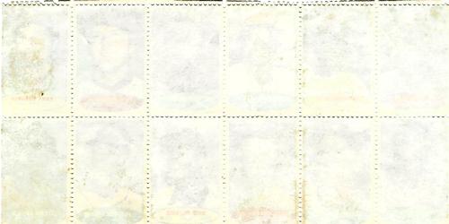 1974 Topps Stamps - Stamp Panels #NNO Joe Morgan / Gene Tenace / Dick Tidrow / Tim McCarver / Stan Bahnsen / Jon Matlack / Sal Bando / Willie Crawford / David Clyde / Mark Belanger / Burt Hooton / Dave Winfield Back