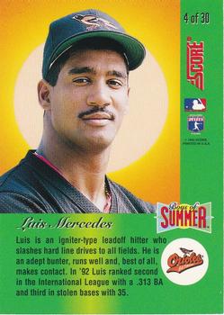 1993 Score - Boys of Summer #4 Luis Mercedes Back