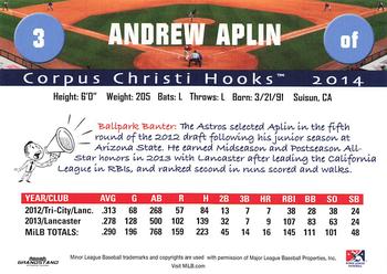 2014 Grandstand Corpus Christi Hooks #NNO Andrew Aplin Back