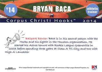 2014 Grandstand Corpus Christi Hooks #NNO Bryan Baca Back