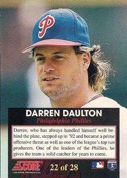 1993 Score - The Franchise #22 Darren Daulton Back