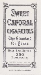 1982-85 Galasso Baseball Hobby Card Report T206 Reprints #NNO Sam Crawford Back