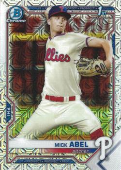 2021 Bowman - Chrome Prospects Mojo Refractor #BCP-42 Mick Abel Front