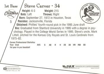 1995 Batavia Clippers #5 Steve Carver Back